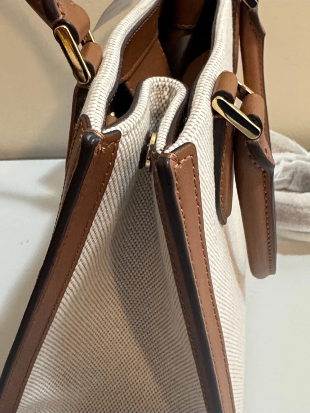 NEW✨NEW✨Kate Spade Ellie Small Tote Warm Gingerbread Canvas Satchel